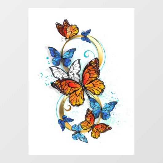 Autocollant Pour Fenêtre Infinity of Monarch Butterflies (Feuille)