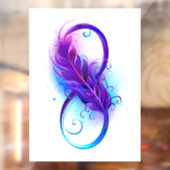 Autocollant Pour Fenêtre Infinity with purple feather (Feuille 2)