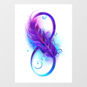 Autocollant Pour Fenêtre Infinity with purple feather (Feuille)
