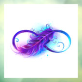 Autocollant Pour Fenêtre Infinity with purple feather (Feuille 3)