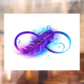 Autocollant Pour Fenêtre Infinity with purple feather (Feuille 2)