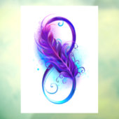 Autocollant Pour Fenêtre Infinity with purple feather (Feuille 3)