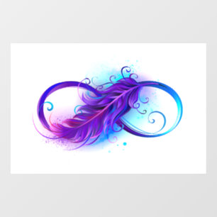 Autocollant Pour Fenêtre Infinity with purple feather
