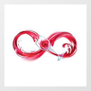 Autocollant Pour Fenêtre Infinity with Red Wine