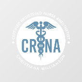 Autocollant Pour Fenêtre Infirmière anesthésiste certifiée CRNA personnalis (Feuille)