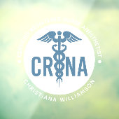 Autocollant Pour Fenêtre Infirmière anesthésiste certifiée CRNA personnalis (Feuille 3)