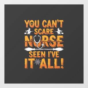 Autocollant Pour Fenêtre Infirmière d'Halloween a tout vu Design_1
