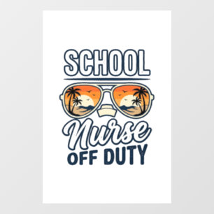 Autocollant Pour Fenêtre Infirmière scolaire hors service chemise de lunett