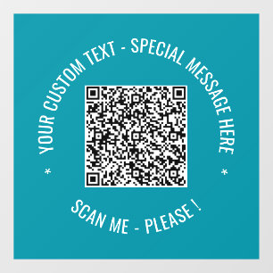 Autocollant Pour Fenêtre Info d'analyse de code QR personnalisé Clôture de 
