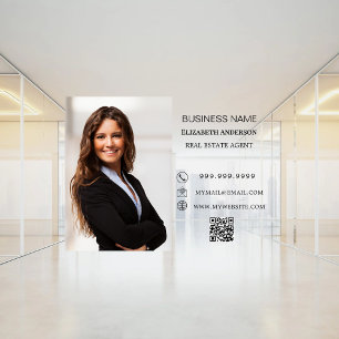 Autocollant Pour Fenêtre Informations de contact pour la photo d'entreprise