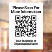 Autocollant Pour Fenêtre Informations sur la conception de code QR (Feuille 2)