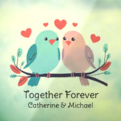 Autocollant Pour Fenêtre Inséparables ensemble pour toujours Valentines Jou (Feuille 3)