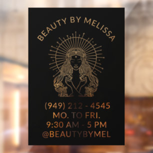 Autocollant Pour Fenêtre Institut de Beauté Ongles Maquillage Coiffure Taro