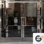 Autocollant Pour Fenêtre Instructions WiFi avec code QR (Porte de bureau)