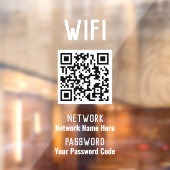 Autocollant Pour Fenêtre Instructions WiFi avec code QR (Feuille 2)