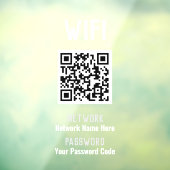 Autocollant Pour Fenêtre Instructions WiFi avec code QR (Feuille 3)