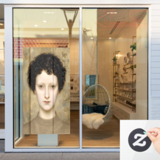 Autocollant Pour Fenêtre Intelligence délicate – Un portrait d'art raffiné