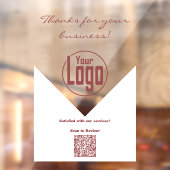 Autocollant Pour Fenêtre Invitation à un client satisfait à donner son avis (Feuille 2)