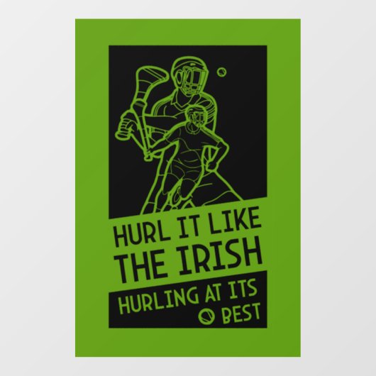 Autocollant Pour Fenêtre Irish Hurling Sport (Feuille)