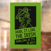 Autocollant Pour Fenêtre Irish Hurling Sport (Feuille 2)