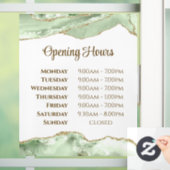 Autocollant Pour Fenêtre Jade green Agate Horaires d'ouverture Clôture de l (Maison)