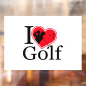 Autocollant Pour Fenêtre J'aime le golf (Feuille 2)