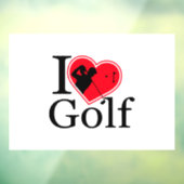 Autocollant Pour Fenêtre J'aime le golf (Feuille 3)