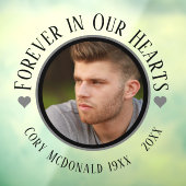 AUTOCOLLANT POUR FENÊTRE JAMAIS DANS NOS COEURS MEMORIAL, VOITURE (Feuille 3)