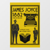 Autocollant Pour Fenêtre James Joyce Dublin Irlande (Feuille)