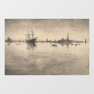 Autocollant Pour Fenêtre James Whistler - Nocturne, de Venise