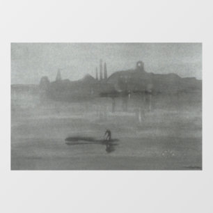 Autocollant Pour Fenêtre James Whistler - Nocturne : La Tamise à Battersea