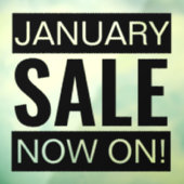 Autocollant Pour Fenêtre Janvier Vente Noir (Feuille 3)