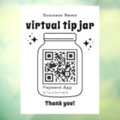 Autocollant Pour Fenêtre Jar de conseil virtuel avec code QR (Feuille 3)
