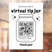 Autocollant Pour Fenêtre Jar de conseil virtuel avec code QR (Feuille 2)