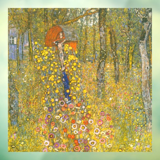 Autocollant Pour Fenêtre Jardin agricole Gustav Klimt avec Crucifix (Feuille 3)