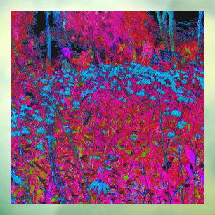 Autocollant Pour Fenêtre Jardin de lys magenta fleur pourpre psychédélique