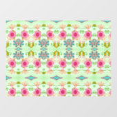 Autocollant Pour Fenêtre Jardin Éclectique Enchantant : Beauté Florale Dive (Feuille)