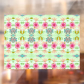 Autocollant Pour Fenêtre Jardin Éclectique Enchantant : Beauté Florale Dive (Feuille 2)