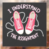 Autocollant Pour Fenêtre Je comprends l'affectation Chucks and Pearls (Feuille 2)