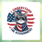 Autocollant Pour Fenêtre Je comprends l'affectation Harris Walz Cat Lady (Feuille 3)