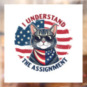 Autocollant Pour Fenêtre Je comprends l'affectation Harris Walz Cat Lady (Feuille 2)