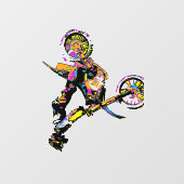 Autocollant Pour Fenêtre Je me suis évanoui ! - Stunt Motocross libre (Feuille)