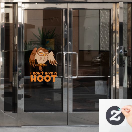 Autocollant Pour Fenêtre Je ne donne pas de chouette (Porte de bureau)