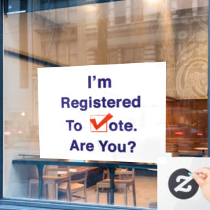Autocollant Pour Fenêtre Je suis inscrit au vote 2026