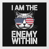 Autocollant Pour Fenêtre Je Suis L'Ennemi Dans Kamala Harris 2024 (Feuille)