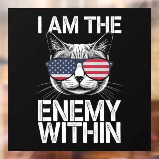 Autocollant Pour Fenêtre Je Suis L'Ennemi Dans Kamala Harris 2024 (Feuille 2)