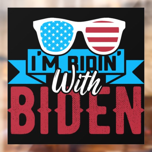 Autocollant Pour Fenêtre Je suis Ridin With Biden (Feuille 2)