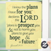 Autocollant Pour Fenêtre Jérémie 29:11 Je connais les plans que j'ai pour v (Maison)