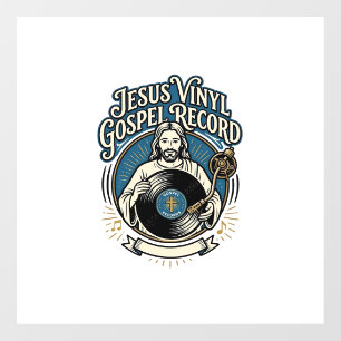 Autocollant Pour Fenêtre Jesus Disque Vinyle Gospel Record Jesus Disque Vin