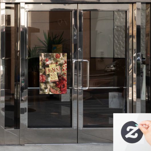 Autocollant Pour Fenêtre Jésus est la raison de la saison (Porte de bureau)
